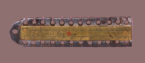 Lot 462, Auction  126, Linike, Johann Georg, Saitenmesser. Drahtstärkenmessgerät für Tasteninstrumentsaiten 