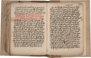 Lot 1015, Auction  126, Fragment Nürnberger Predigten, Erbauungstexte und Predigten in bairischer Mundart. Deutsche Bastarda-Handschrift auf Papier
