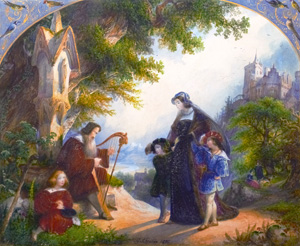 Lot 1268, Auction  126, Scheuren, Caspar, Der alte Sänger. Gouache mit Eiweißglasur auf Papier