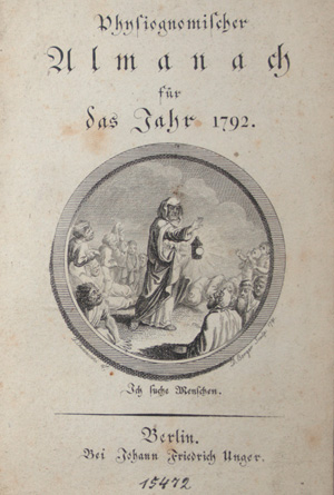 Lot 2087, Auction  126, Physiognomischer Almanach für das Jahr 1792, Herausgegeben von Christoph Girtanner