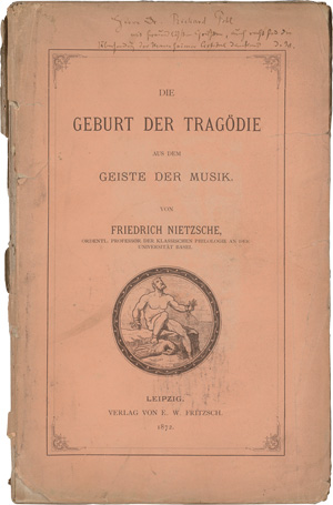 Lot 2127, Auction  126, Nietzsche, Friedrich, Die Geburt der Tragödie. Leipzig, E. W. Fritzsch, 1872. - Erste Ausgabe