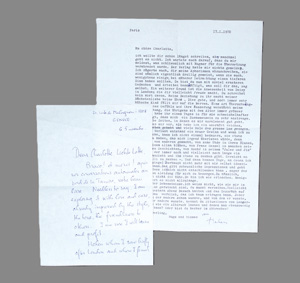 Lot 2530, Auction  126, Hessel, Helen, Brief an Charlotte Wolff. Mit Beigabe. 1970 