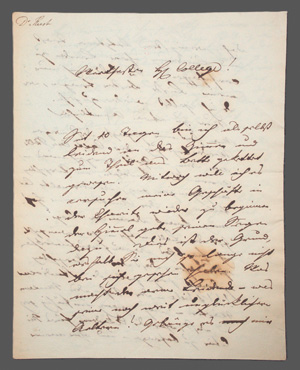 Lot 2568, Auction  126, Rust, Johann Nepomuk von, Wichtiger Brief an einen Fachkollegen. 1828