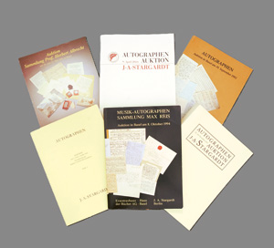 Lot 2638, Auction  126, Stargardt, J. A., 62 Kataloge ihrer Autographen-Auktionen. 1971-2024