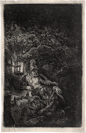 Los 5194 - Rembrandt Harmensz. van Rijn - Die Ruhe auf der Flucht, Nachtstück - 0 - thumb