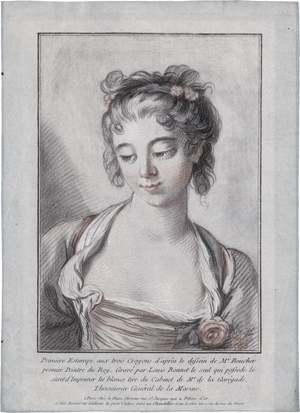 Lot 5268, Auction  126, Boucher, François - nach, Junges Mädchen mit Rose, nach unten blickend