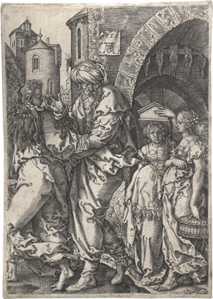 Lot 5480, Auction  126, Aldegrever, Heinrich, Lot und seine Töchter auf der Flucht