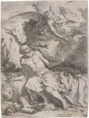 Lot 5684, Auction  126, Ribera, Jusepe de, Der hl. Hieronymus und der Engel 