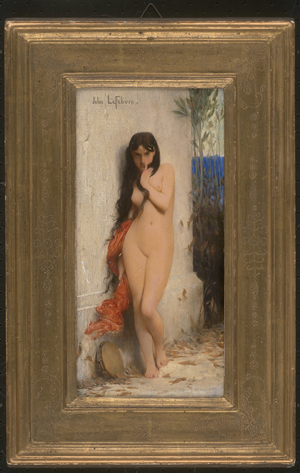 Los 6178 - Lefebvre, Jules-Joseph - Weiblicher orientalischer Akt mit rotem Schleier und Tamburin - 1 - thumb