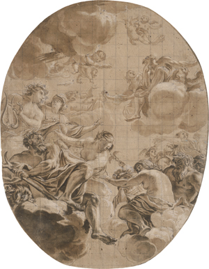 Lot 6525, Auction  126, Französisch, 17./18. Jh. Götterversammlung auf dem Olymp