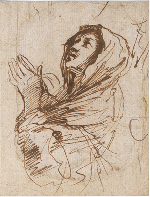 Los 6535 - Bolognesisch - um 1700. Landschaft mit Baum auf einem felsigen Abhang - 1 - thumb