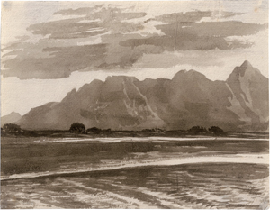 Lot 6673, Auction  126, Kobell, Franz, Landschaft mit Alpenpanorama