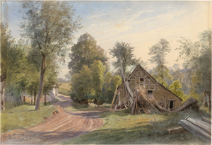 Lot 6687, Auction  126, Hummel, Carl Maria Nikolaus, Thüringische Landschaft bei Rastenberg mit Fachwerkhaus