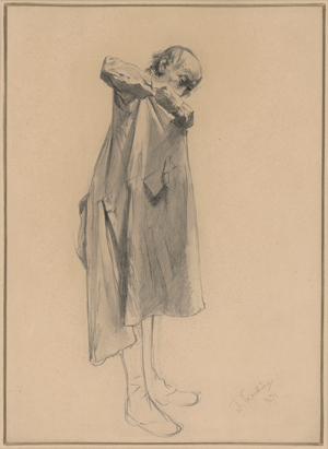 Los 6718 - Skarbina, Franz - Stehender Mann im Mantel mit Hut und Gehstock - 1 - thumb