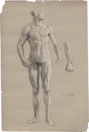 Los 6730 - Schneider, Sascha - Stehender männlicher Akt - 0 - thumb