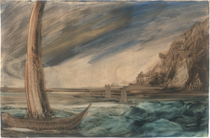 Lot 6758, Auction  126, Nüsslein, Heinrich, Phantastische Küstenlandschaft