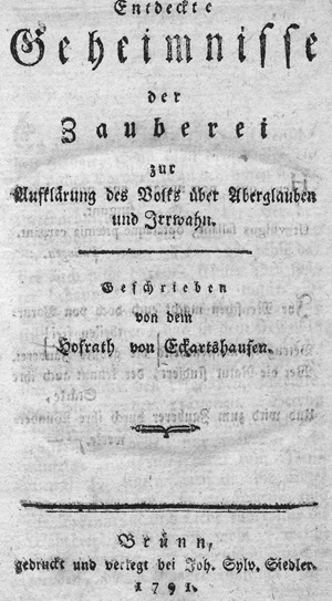 Lot 471, Auction  127, Eckartshausen, Carl, Entdeckte Geheimnisse der Zauberei zur Aufklärung des Volks über aberglauben und Irrwahn