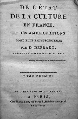 Lot 539, Auction  127, Pradt, D. G. F. de Dufour de,  De l'État de la culture en France