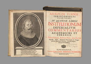 Lot 561, Auction  127, Vinnius, Arnoldus, In quatuor libros institutionum imperialium commentarius academicus et forensis