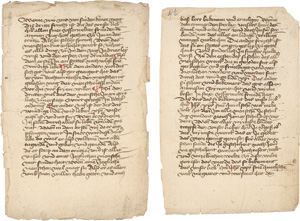 Los 1003 - Eis, Gehard - Album mit 29 Fragmenten von meist deutschen und lateinischen Handschriften des 13., 14. und 15. Jahrhunderts - 0 - thumb