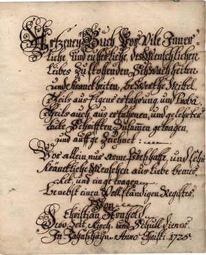 Los 1038 - Arnhold, Christian - Artzeney Buch Vor vile Jinnerliche, und eusserliche, des  - 0 - thumb