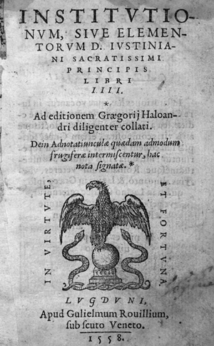Los 1141 - Justinianus - Institutionum sive elementorum D. Justiniani sacratissimi principis, libri IIII - 0 - thumb