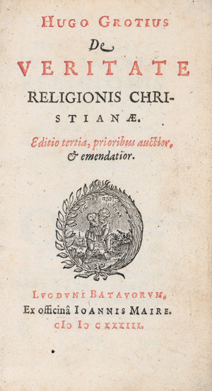 Lot 1247, Auction  127, Grotius, Hugo, De Veritate religiobis christianae