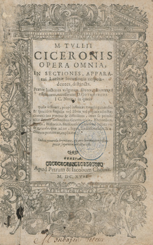 Lot 2018, Auction  127, Cicero, Marcus Tullius, Opera omnia in sectiones