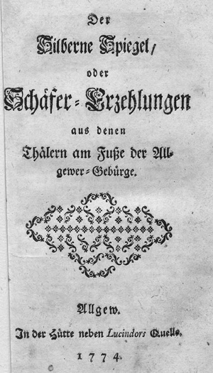 Lot 2154, Auction  127, silberne Spiegel, Der, oder Schäfer-Erzhelungen aus denen Thälern am Fuße der Allgeuer-Gebürge