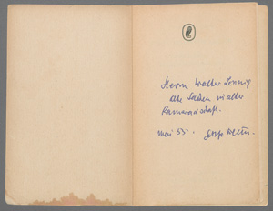 Lot 3031, Auction  127, Benn, Gottfried, Provoziertes Leben