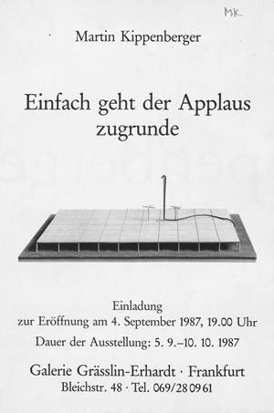 Lot 3182, Auction  127, Kippenberger, Martin, Einfach geht der Applaus zugrunde