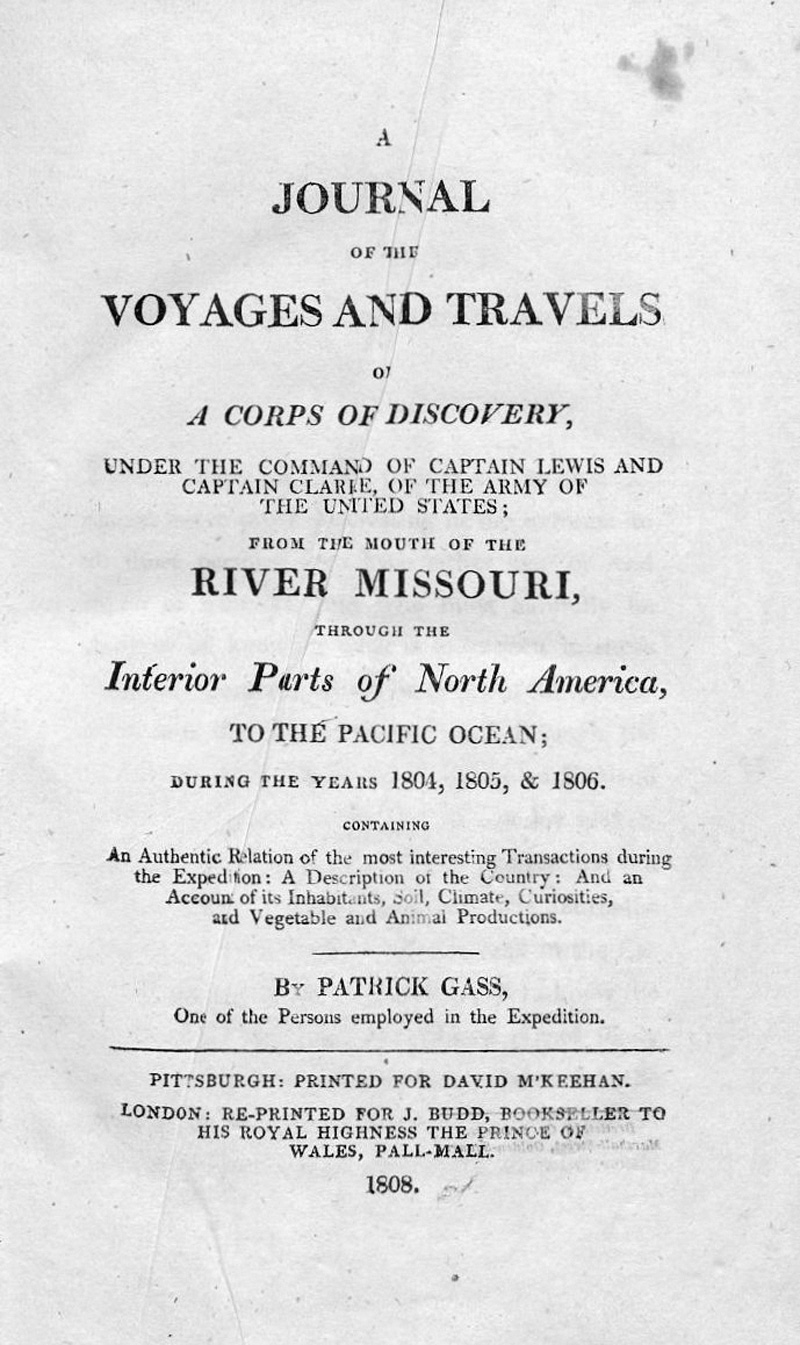 Lot 73, Auction 127, Gass, Patrick, A journal of the voyages and the travels of a corps of discovery