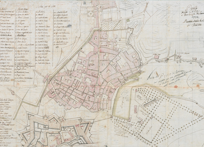 Lot 151, Auction 127, Italien, Pianta della città e fortezza di Savona