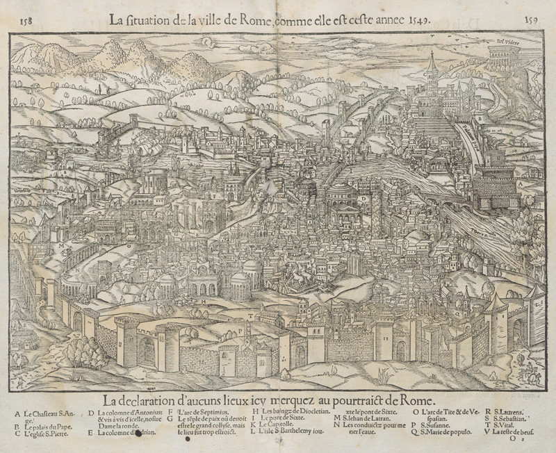 Lot 178, Auction  127, Münster, Sebastian und Rom, Doppelblatt aus "La Cosmographie universelle"