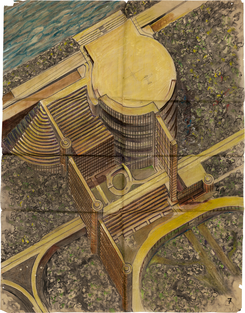 Lot 494, Auction 127, Behrens, Peter, Verkehrspalast 7 Gibraltar. Übergang Westflügel-Rotunde