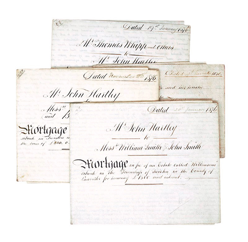 Lot 515, Auction 127, Englische Pergamenturkunden, Konvolut von fünf englischen Pergamenturkunden, den Kauf von Immobilien betreffend. England, 1840-1876