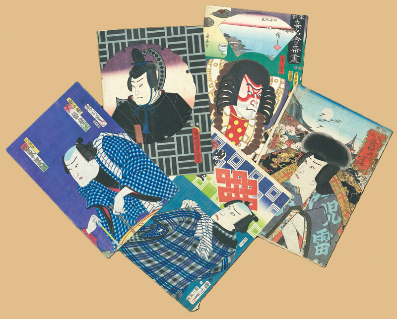 Lot 637, Auction 127, Kunisada, Utagawa, 53 Schauspielerporträts in Ukiyo-e Farbholzschnitten. Edo (Tokio) 1852-1863