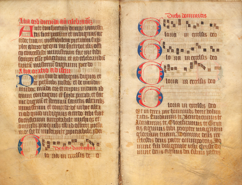 Lot 1008, Auction 127, Graduale-Fragment, Französische Handschrift auf Pergament. 13 nn. Bl. mit 26 S. 23 Zeilen.