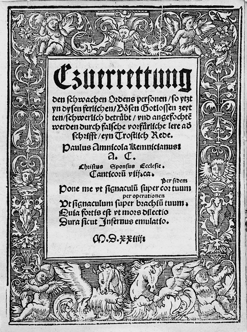 Lot 1079, Auction 127, Bachmann, Paul, Czuerrettung den schwachen Ordens personen