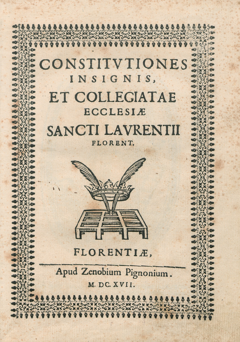 Lot 1237, Auction 127, Constitutiones insignis, et collegiatae Ecclesiae sancti Laurentii Florent