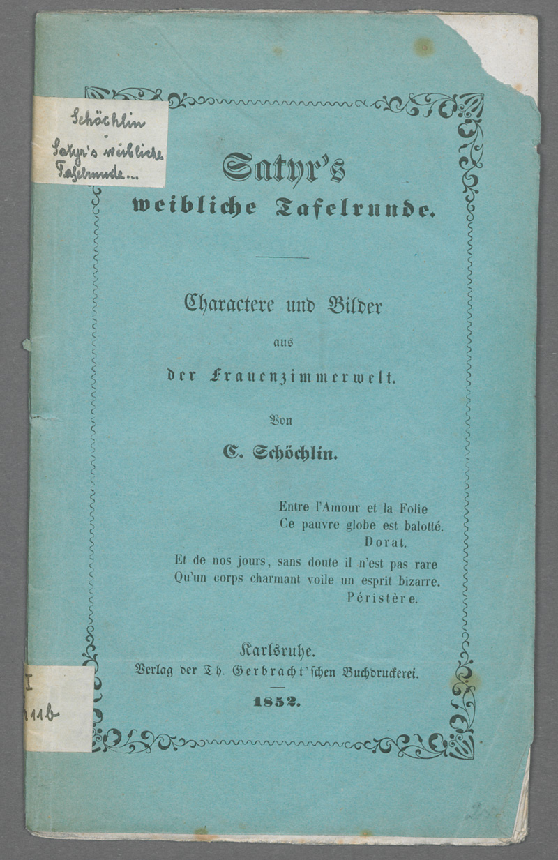 Lot 2149, Auction 127, Schöchlin, Karl, Satyr's weibliche Tafelrunde