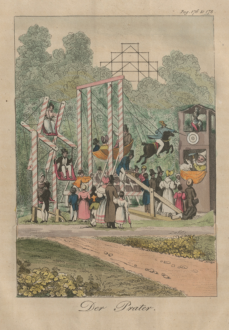 Lot 2216, Auction 127, Chimani, Leopold, Folge von 6 Hebelzug-Billets. Kolorierte Kupfertafeln