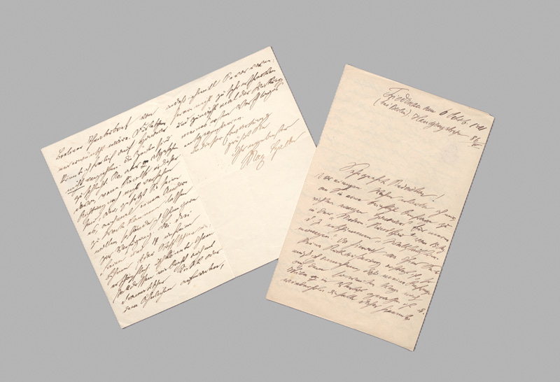 Lot 2519, Auction 127, Halbe, Max, 2 Briefe an die Wiener "Moderne Rundschau". 1890-1891