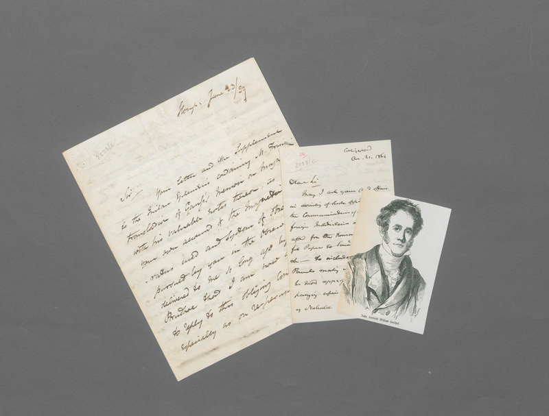 Lot 2566, Auction  127, Herschel, Sir John F. W., 2 Briefe an Fachkollegen. 1839-1864