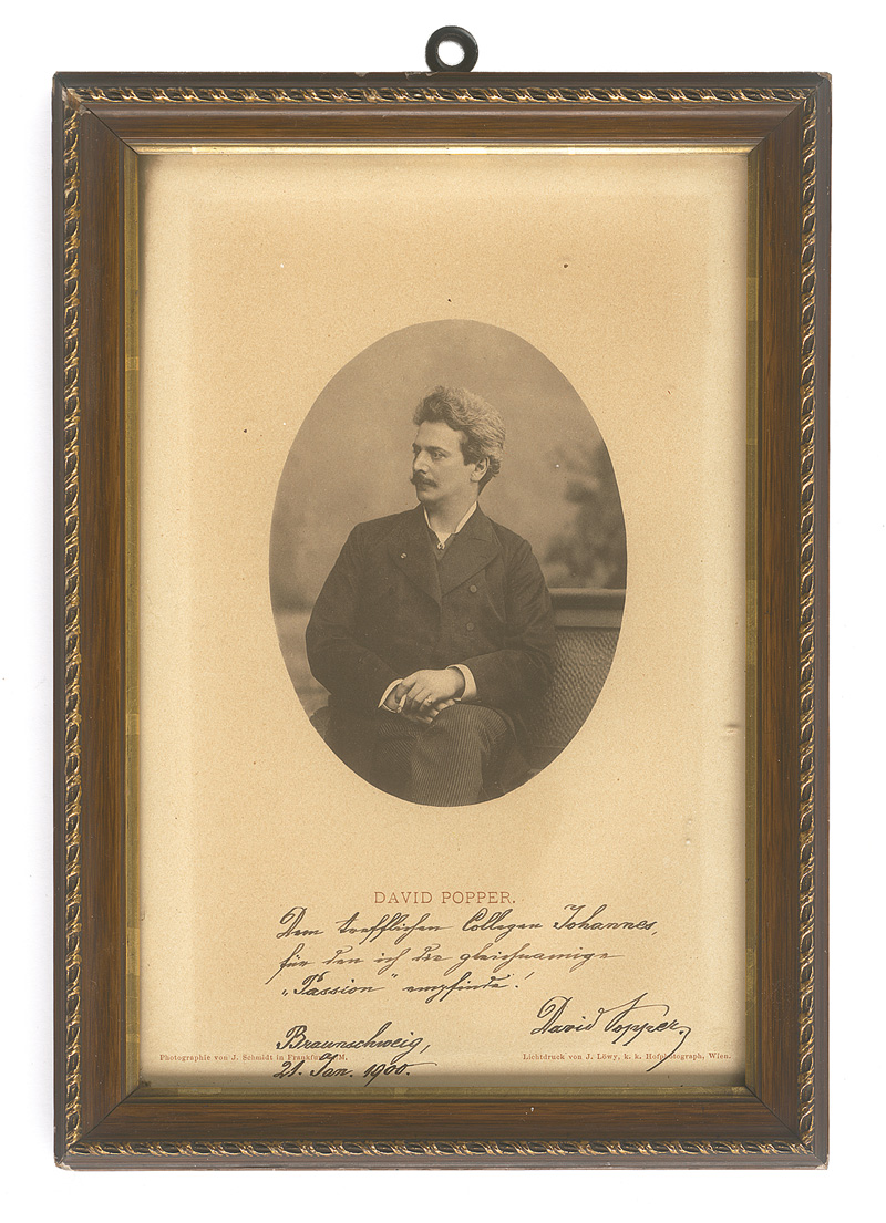 Lot 2648, Auction 127, Popper, David, Portrait-Photo mit Widmung. 1900