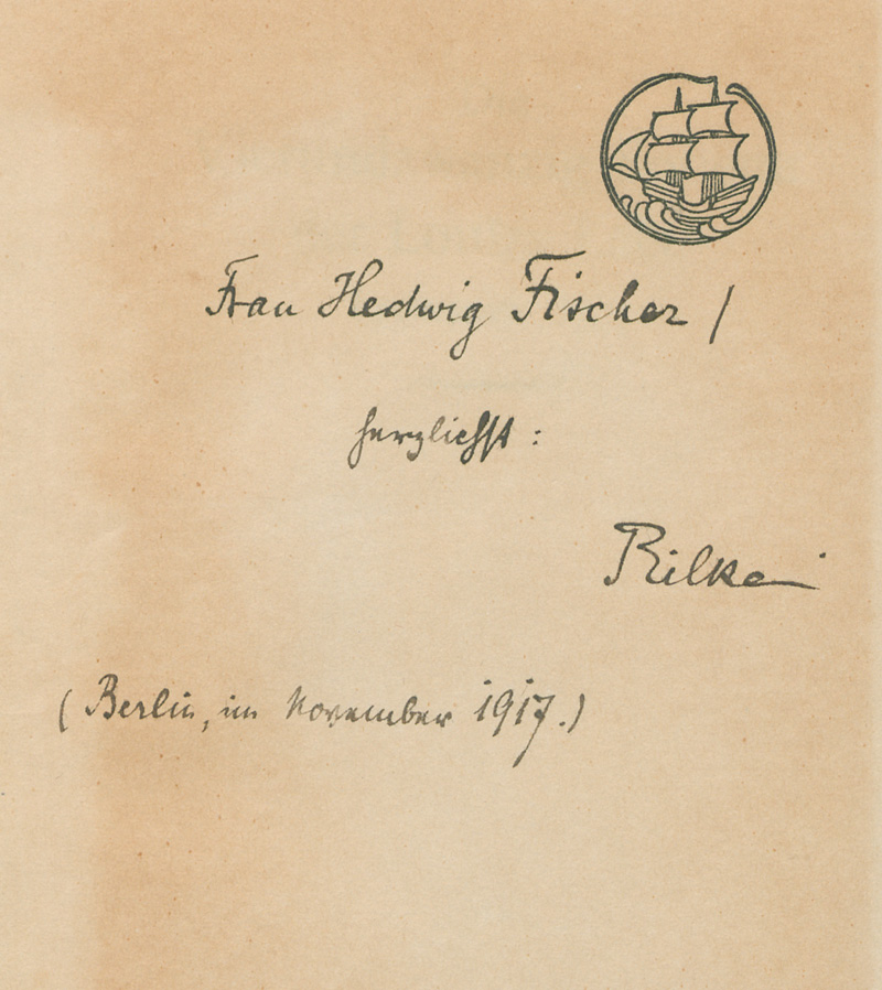 Lot 3289, Auction  127, Rilke, Rainer Maria, Die Vierundzwanzig Sonette der Louize Labé